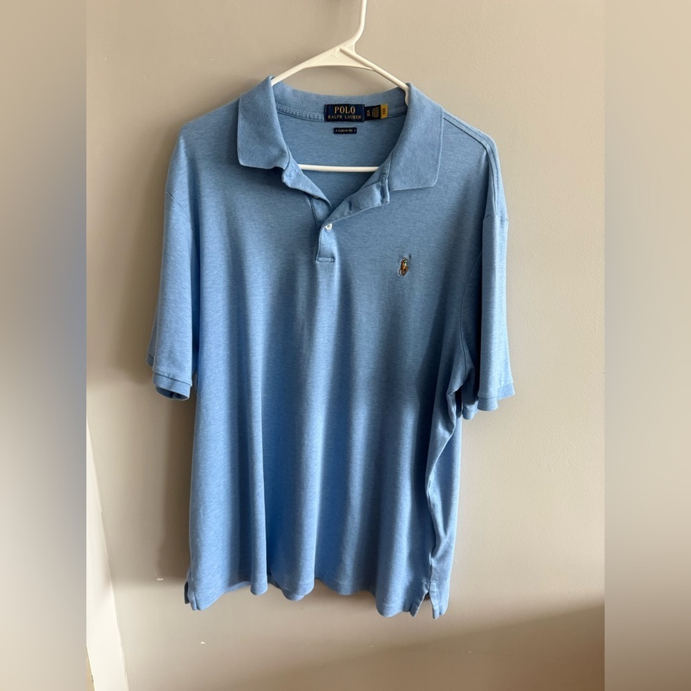 Polo Ralph Lauren Classic Fit Polo Shirt Blue Pony Logo Short Sleeve XL